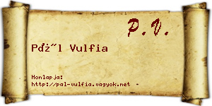 Pál Vulfia névjegykártya
